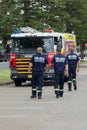 Fire and Rescue New South Wales crew returning to their fire truck