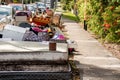Household miscellaneous rubbish items put on curbside for council bulk waste collection