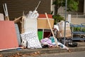Household miscellaneous rubbish items put on curbside for council bulky waste collection