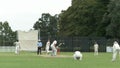 SYDNEY, AUSTRALIA - JANUARY 31, 2016: batsman plays a drive shot in a cricket game