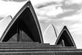 Sydney, Australia - January 12, 2009: Close Up roofline `The sails` of Sydney Opera House in Sydney Australia.