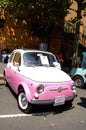 Lovely vintage pink minicar in the Classic motor show on Australia day.