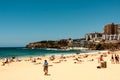 Sydney, Australia - January 13, 2009: People are relaxing on the Bondi Beach, Australia. Royalty Free Stock Photo