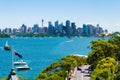 Sydney, Australia - January 11, 2014 : View over Opera House and Central Business District skyline Royalty Free Stock Photo