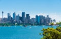 Sydney, Australia - January 11, 2014 : View over Opera House and Central Business District skyline Royalty Free Stock Photo