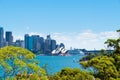 Sydney, Australia - January 11, 2014 : View over Opera House and Central Business District skyline Royalty Free Stock Photo