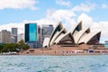 Sydney, Australia - January 11, 2014 : View over Opera House and Central Business District skyline Royalty Free Stock Photo