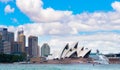 Sydney, Australia - January 11, 2014 : View over Opera House and Central Business District skyline Royalty Free Stock Photo