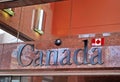Close-up of Canada sign on the Consulate General of Canada building in Sydney