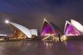 Sydney Opera House at night during Vivid festival Royalty Free Stock Photo