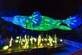 Vivid Sydney at Taronga Zoo. Wild animals light sculptures Royalty Free Stock Photo