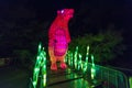 Vivid Sydney at Taronga Zoo. Wild animals light sculptures Royalty Free Stock Photo