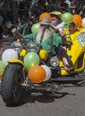 SYDNEY, AUSTRALIA - Mar 17TH: Hotrod motorbike in the St Patrick`s Day parade on March 17th 2013. Australia has marked the