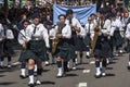 SYDNEY, AUSTRALIA - Mar 17TH: St Patrick`s College band during the St Patrick`s Day parade on March 17th 2013. Australia has