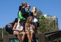 SYDNEY, AUSTRALIA - Mar 17TH: Watching the St Patrick`s Day parade on March 17th 2013. Australia has marked the occasion since