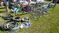 Bicycle spare parts for sale at Canterbury Velodrome in the annual event of bicycle Classic Bicycle show.