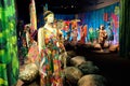 An exhibition in Powerhouse Museum `Jenny Kee and Linda Jackson: Step into Paradise`.