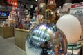 A mirror-like reflection dome lighting at the store front