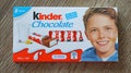 Kinder Chocolate is a children dessert snack made by brand of Italian confectionery Ferrero S.p.A. Royalty Free Stock Photo