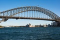 Sydney Harbour with iconic Sydney Harbour Bridge on sunny day