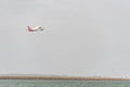 SYDNEY, AUSTRALIA - NOVEMBER 11, 2014: Sydney International Airport With Take Off Airplane. Aircraft VH-OJS, Boeing 747-438 Royalty Free Stock Photo