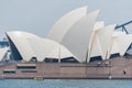 SYDNEY, AUSTRALIA - NOVEMBER 05, 2014: Sydney Opera House and Harbour Bridge. Australia. River Water Yellow Taxi