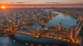 Sydney Australia NSW city landmarks at sunset t...