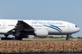 Air New Zealand Boeing 777 large commercial airliner at Sydney Airport