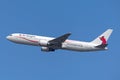 Air Niugini Boeing 767 airliner taking off from Sydney Airport