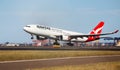 QANTAS A330 Sydney take-off Royalty Free Stock Photo