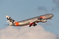 Jetstar Airways Airbus A330 twin engine wide body passenger aircraft taking off from Sydney Airport Royalty Free Stock Photo
