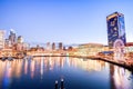 SYDNEY, AUSTRALIA - October 9th. 2017: Panorama night view of Darling Harbour, Sydney Royalty Free Stock Photo