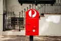 Australia Post mailbox postbox letterbox on a city street. Sydney, NSW, Australia. Mail delivery