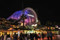 The Harbourside Shopping Centre at Darling Harbour at night. Royalty Free Stock Photo