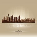 Sydney Australia skyline city silhouette Royalty Free Stock Photo