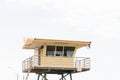 Surf life saving tower with the sign Beach closed at Wanda Beach, NSW Royalty Free Stock Photo