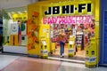 Sydney, Australia - 2019-11-09 Teenage girl customer entering JB HI FI electrical apliances store