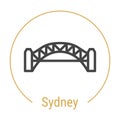 Sydney, Australia Vector Line Icon