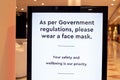 Wearing face masks in shopping centres are compulsory in some australian states. As per Government