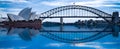 Sydney blessed with great views with the harbour beautiful opera house and harbour bridge NSW Australia. Royalty Free Stock Photo