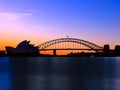 Sydney blessed with great views with the harbour beautiful opera house and harbour bridge NSW Australia. Royalty Free Stock Photo