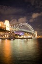 Sydney Bridge Night Royalty Free Stock Photo