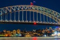 Sydney bridge and night view Royalty Free Stock Photo