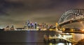 Sydney CBD Bridge Pier Pan dark