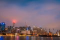 Sydney Central Business District cityscape at night with Harbour views Royalty Free Stock Photo