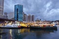 Sydney Circular Quay at dusk Sydney New South Wales Australia