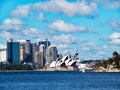 Sydney City CBD With Opera House on Bennelong Point, Australia Royalty Free Stock Photo