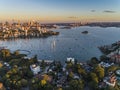 Sydney Harbour sunrise aerial photo