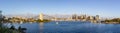 Sydney city landmarks panoramic view across Sydney Harbour and skyscrapers, syndey, australia