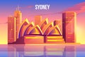 Sydney city skyline, Australia famous architecture
